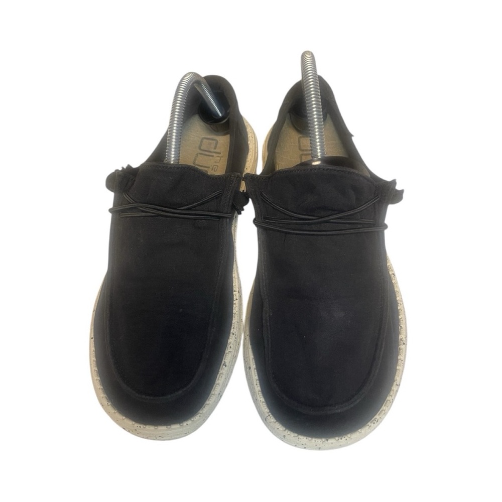 Hey Dude Wendy Women's 10 Solid Black Slip On Comfort Lightweight Loafer Shoes